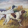 C19th Oil on Canvas Hunting Dogs