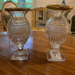 Pair of Crystal French Vase