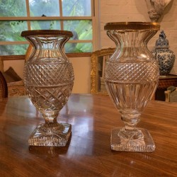 C1900 Pair of Crystal French Vase