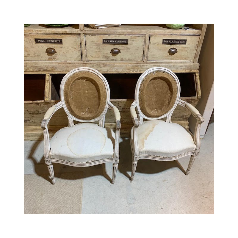 C19th French Pair of  Arm Chairs