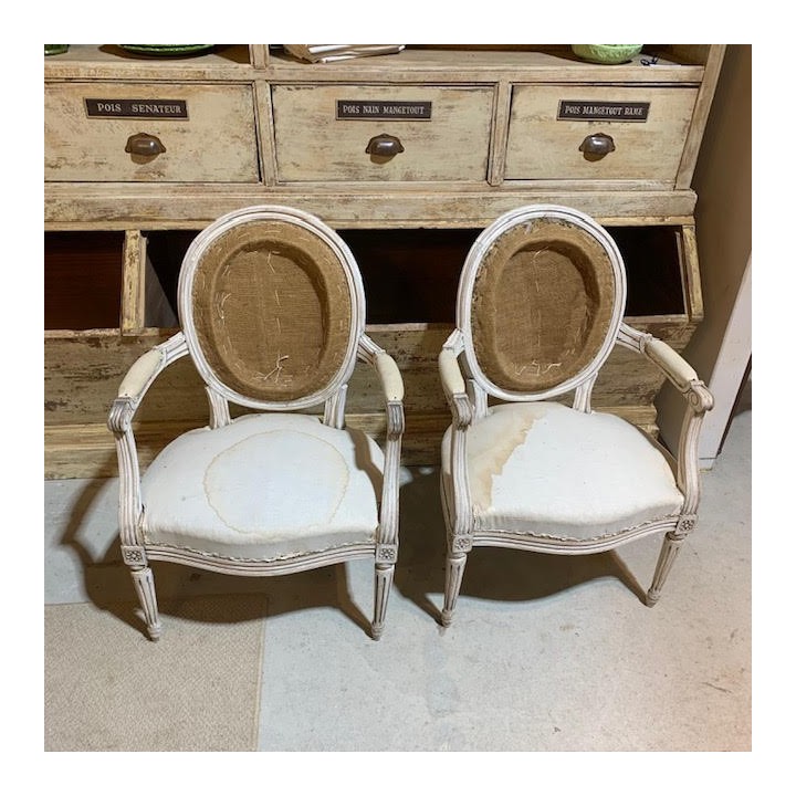 C19th French Pair of  Arm Chairs