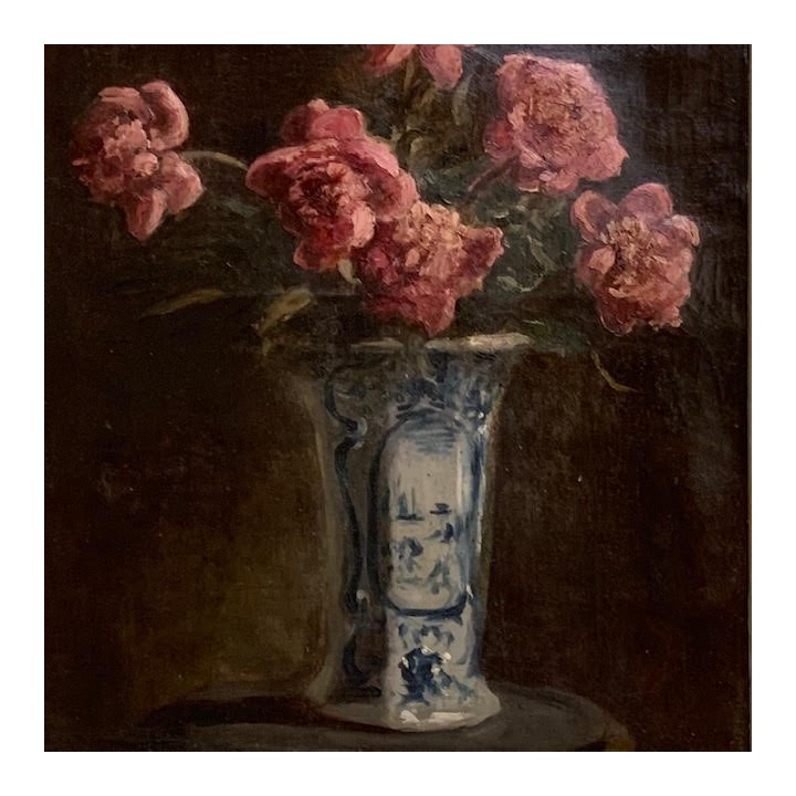 Vintage Still Life Pink Roses