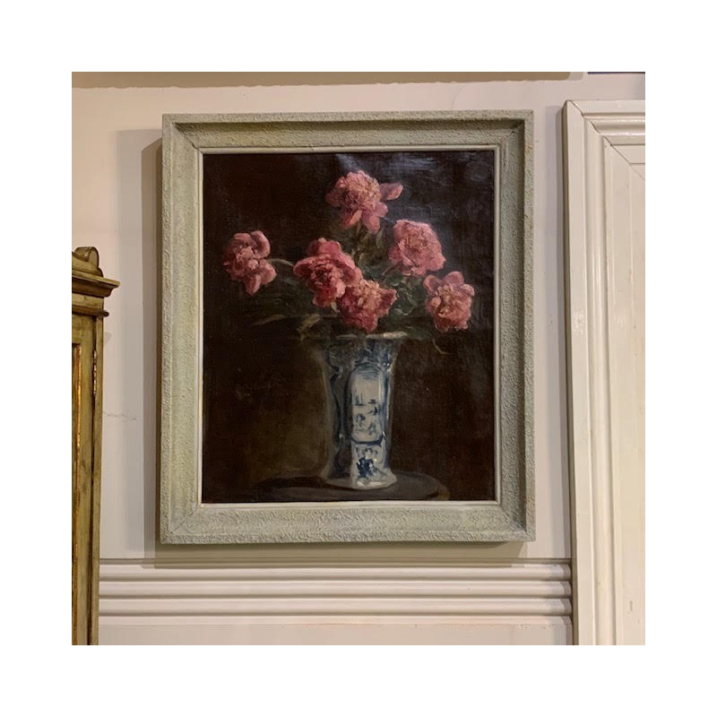 Vintage Still Life Pink Roses