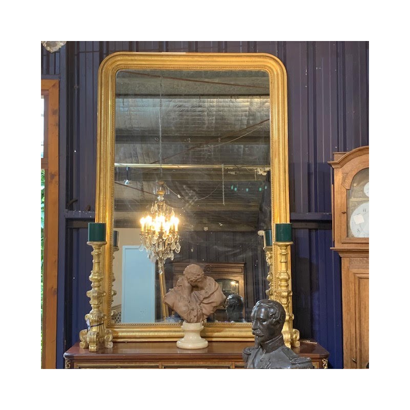 C19th Louis Philippe Water Gilded Mantel Mirror 1800 X 1200