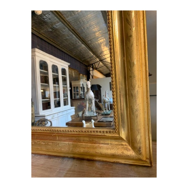C19th Louis Philippe Water Gilded Mirror 1370 X 830