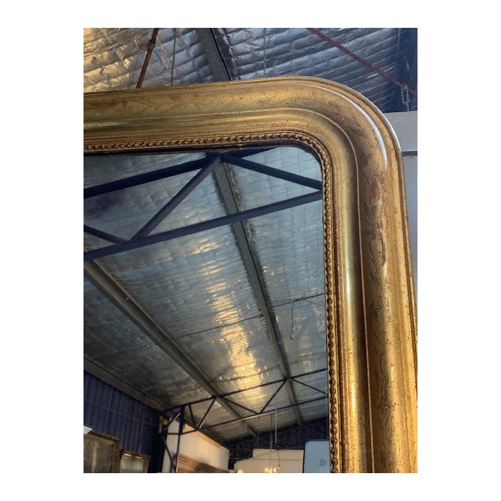 C19th Louis Philippe Water Gilded Mirror 1370 X 830