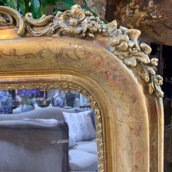 C19th French Louis Philippe Mirror Water Gilded