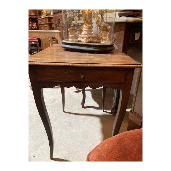 C19th French Oak Side Table Rustic