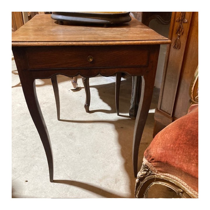 C19th French Oak Side Table Rustic