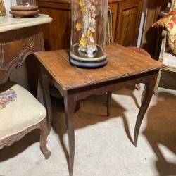 C19th French Oak table with drawer