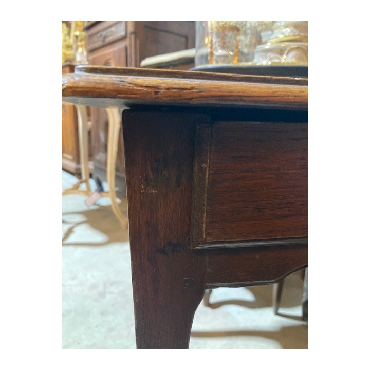 C19th French Oak Side Table Rustic