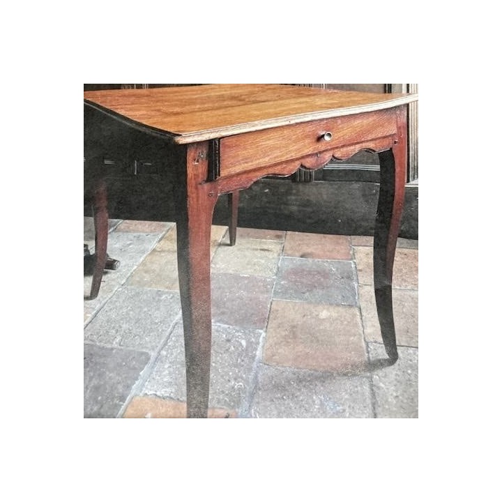 C19th French Oak Side Table Rustic