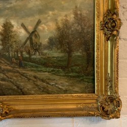 C19th Oil on Canvas