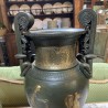 C19th French Pair of Bronze and Marble Base Urns