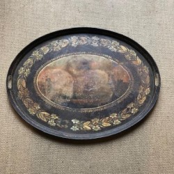 Early C19th French Tin Painted Tray
