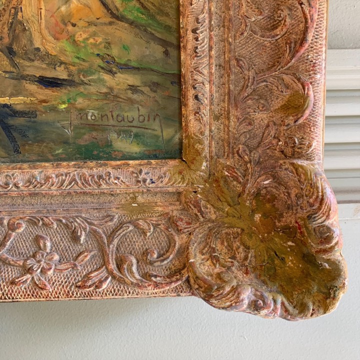 C1940 Oil on Board Le Village France