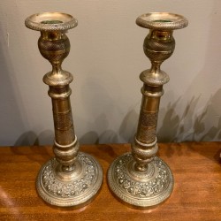 C19th Bronze Pair of Candle Holder