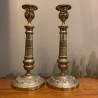 C19th Bronze Pair of Candle Holder