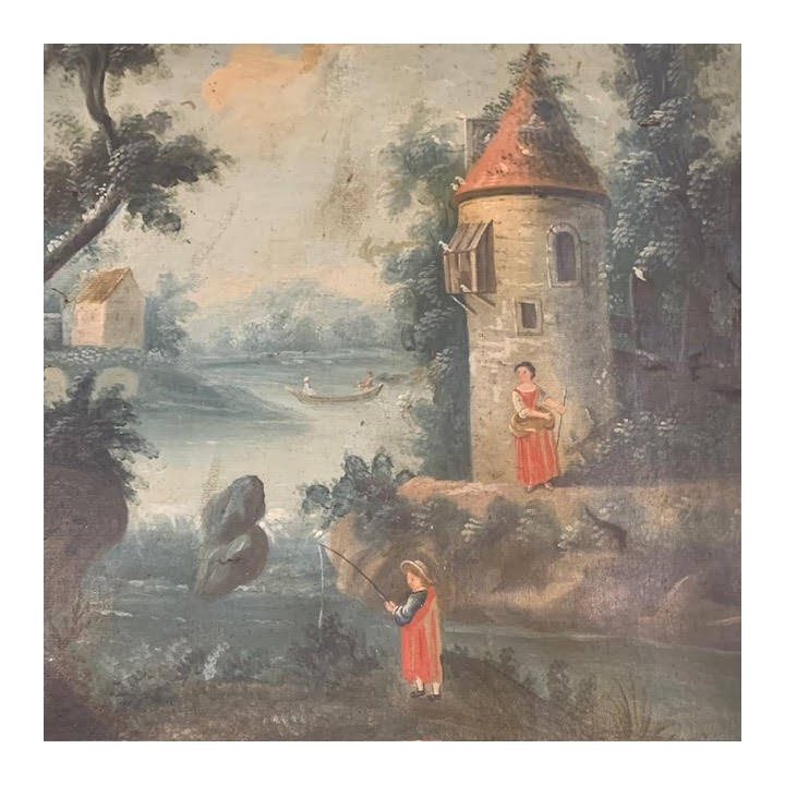 C18th French Trumeau Original Patina