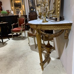 C18th French Louis XVI Console with Marble top