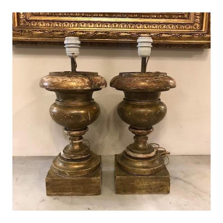 C1900 French Pair of Urns Lamps