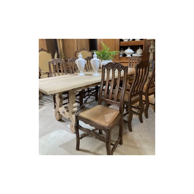 C1900 French Set of Dining Chairs Oak