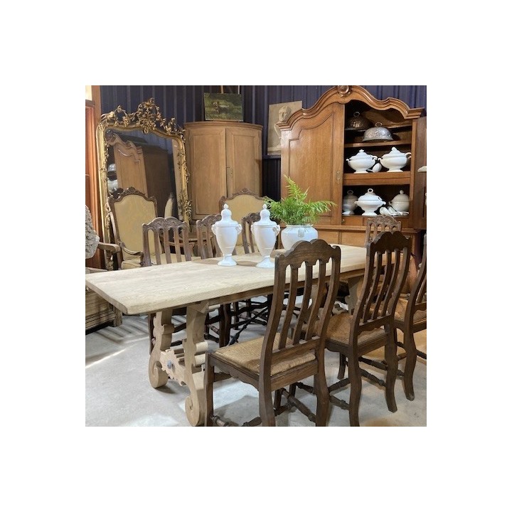 C1900 French Set of Dining Chairs Oak