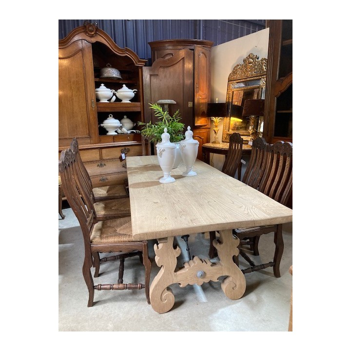 C1900 French Set of Dining Chairs Oak