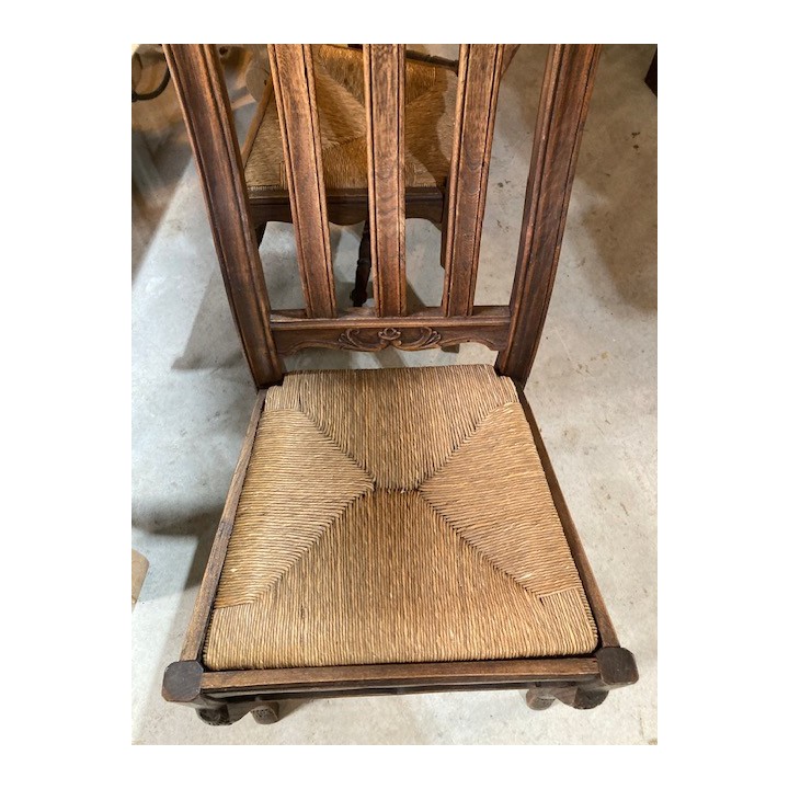 C1900 French Set of Dining Chairs Oak