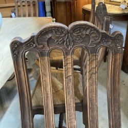 C1900 French Set of Dining Chairs Oak