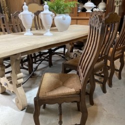 C1900 French Set of Dining Chairs Oak