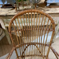 Vintage French Cane Armchairs x 4