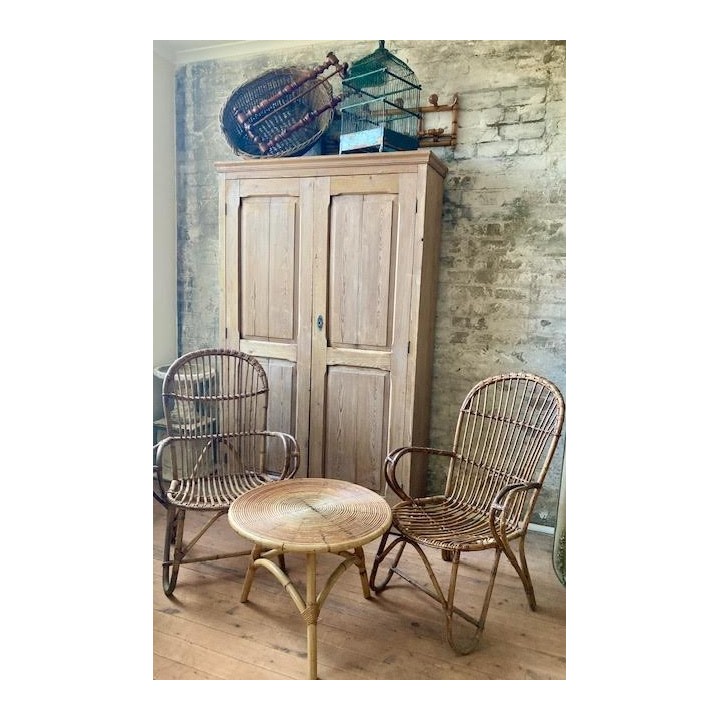 Vintage French Cane Armchairs x 4