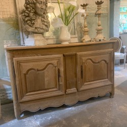 C19th French Buffet a Deux Portes Wash Oak