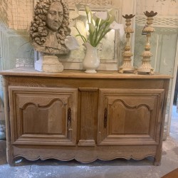 C19th French Buffet a Deux Portes Wash Oak