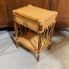 C1950 Pair of Rattan Bedside