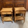 C1950 Pair of Rattan Bedside