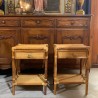 C1950 Pair of Rattan Bedside