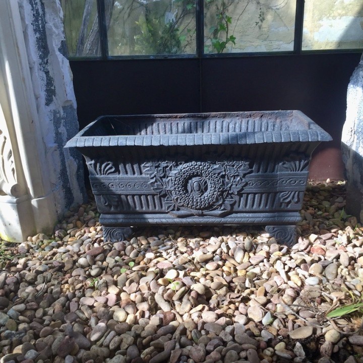 C19th Cast Iron Jardinier Louis XVI Style
