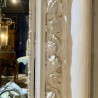 C19th French Louis XVI Mannered Mirror Ornate White Painted Finish Trumeau