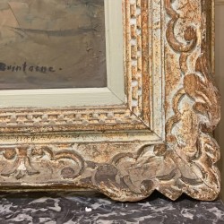 SOLD C1940 Spanish Oil on Canvas