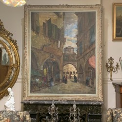 SOLD C1940 Spanish Oil on...