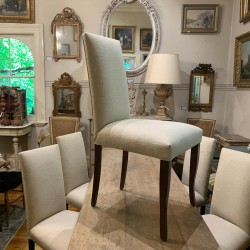 6 Vintage Dining Chairs Upholstered