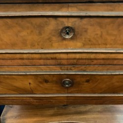 C1900 French Walnut and Mahogany Side Table