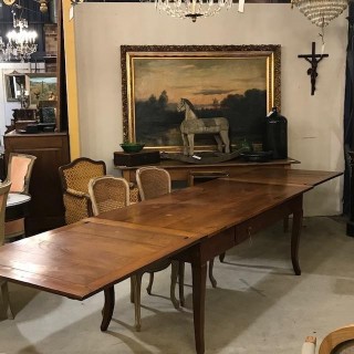 C19th French Cherry Wood Country Dining Table