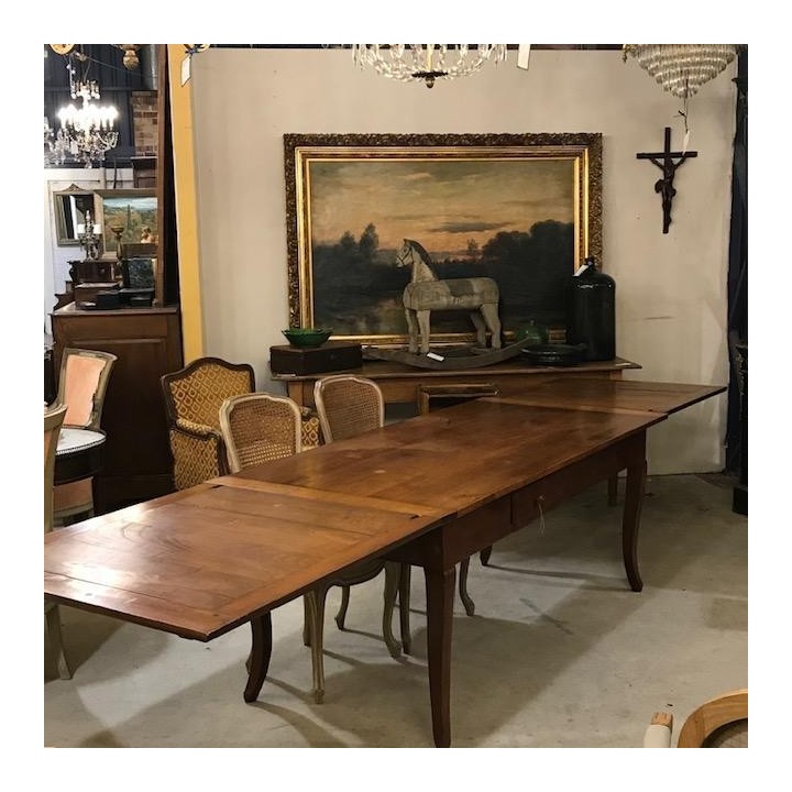 C19th French Cherry Wood Country Dining Table