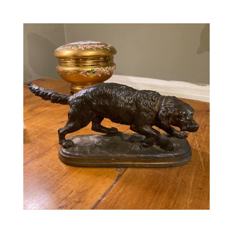 C19th Bronze Hunting Dog