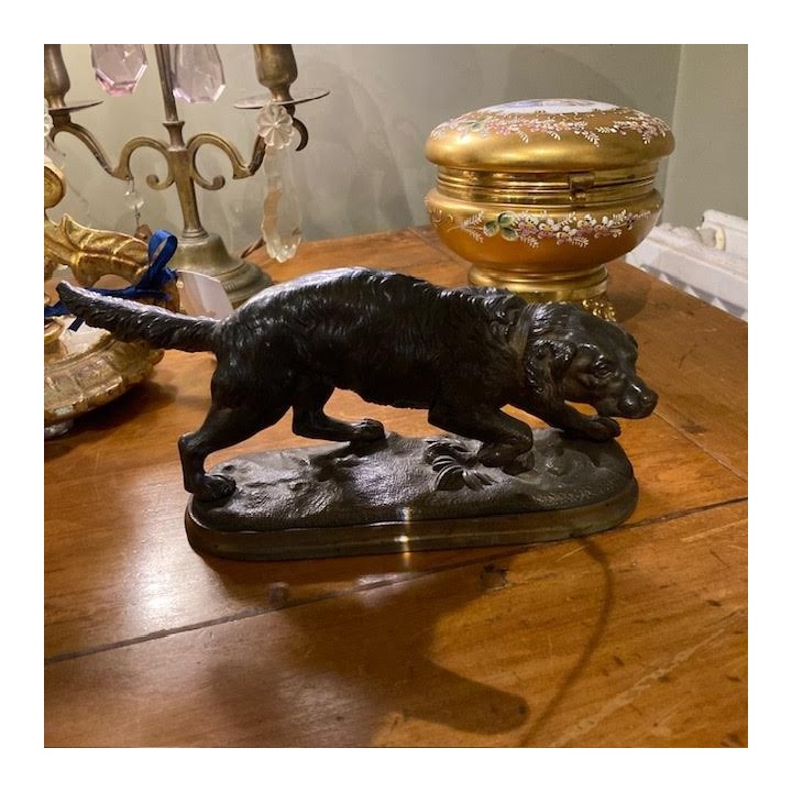 C19th Bronze Hunting Dog