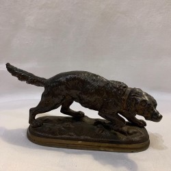 C19th Bronze Hunting Dog