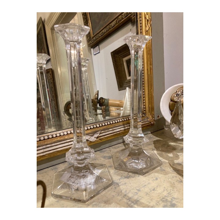 Baccarat Crystal Candleholder Pair of Candle Holder